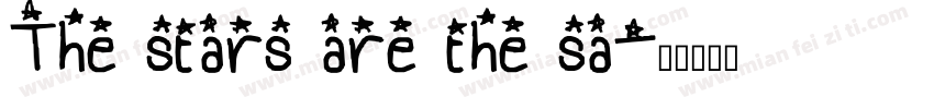 The stars are the sa字体转换